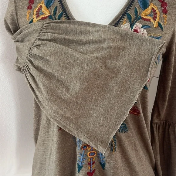 Johnny Was Darielle Embroidered Flare Sleeve Blouse Country Top Boho Bohemian XS - Picture 9 of 11